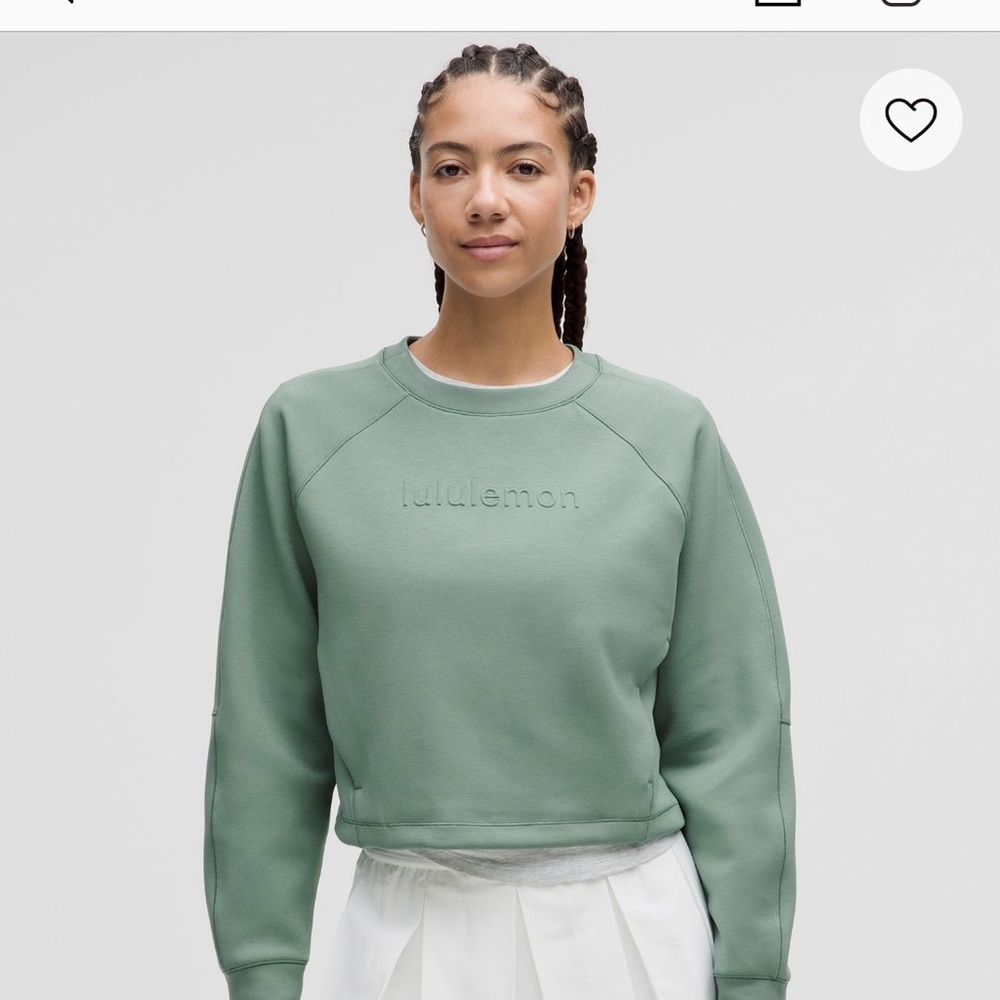 Lululemon smooth spacer cropped pullover sweatshirt- 10 nwt